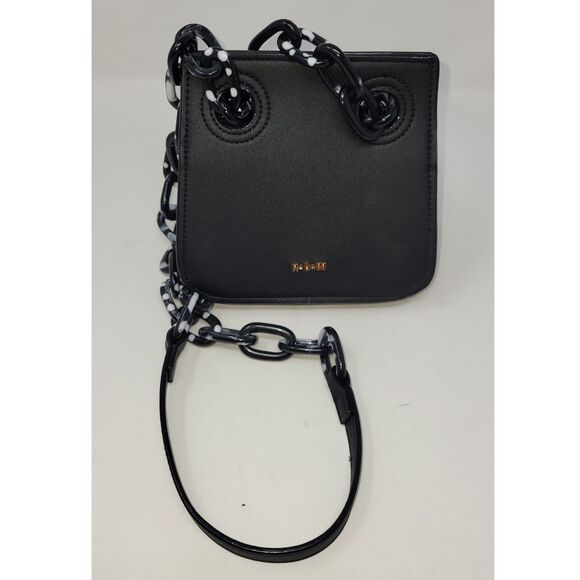 House of Want Black Vegan Leather Crossbody Purse - Picture 1 of 4